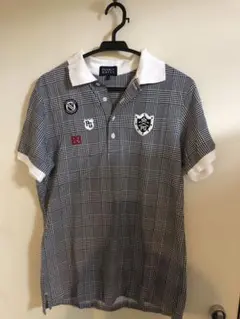 美品】パーリーゲイツ チェック柄 ロゴ ワッペン ポロシャツ ゴルフ