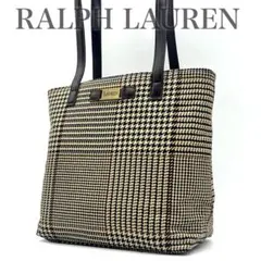 美品♪ ポロラルフローレン トートバッグ PVC レザー 千鳥柄 大容量 レア POLO Ralph Lauren ポロ ラルフローレン トートバッグ 千鳥柄 - メルカリ