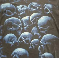 00s ブルースカル 総柄 大量　Tシャツ ブラックのサムネイル
