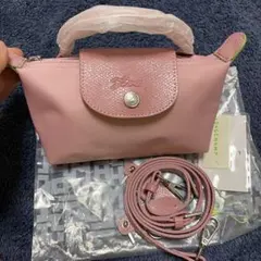 新品LONGCHAMPショルダーバッグ ペタルパウダー（淡いピンク）XS