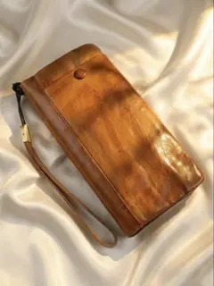 【在庫処分】 本革 長財布 カードケース 大容量 ヌメ革 植鞣革 ビンテージ