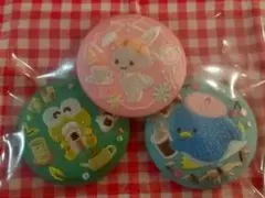 サンリオビスケット3 　刺繍缶バッチ3個セット