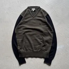 00s~ armani jeans v neck knit vネック ニット 緑のサムネイル