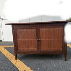 希少⁉️バンブー キャビネット 竹製 サイドボード アジアンテイスト 家具 すだれ