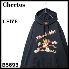 古着 Cheetos チートス チェスターチーター 企業キャラ パーカー 黒 L