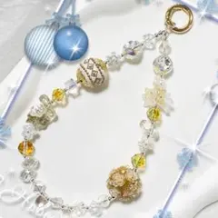 ビーズストラップ/キーホルダー　バッグチャーム ハンドメイドNO.402