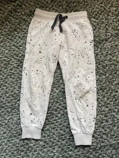 110サイズ H&M 裏フリース　スウェットパンツ　スプラッター柄