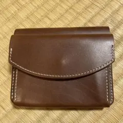 ブラウンレザー 二つ折り財布
