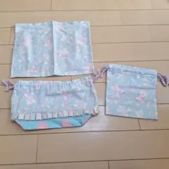 お弁当袋、ランチマット、コップ袋セット