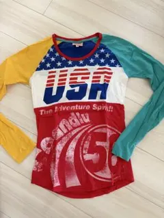 COANDLU 長袖 Tシャツ USA 星条旗柄 マルチカラーのサムネイル