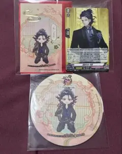 刀剣乱舞 アニカフェ コースター　箔押しカード　ヴァンガード 福島光忠セット