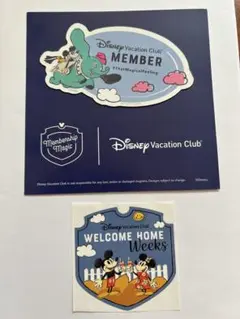 (非売品)Disney Vacation Club ミッキー マグネット&シール
