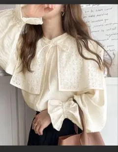 classical elfつけ襟付きブラウスM