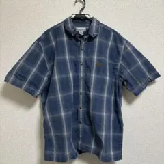 Carhartt チェック柄 半袖シャツ XL ネイビー