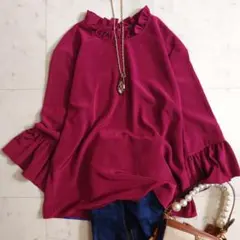 美品✨ピーエス ポールスミス マルチストライプシャツ フリルブラウス 
