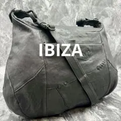 ✨美品✨イビザ IBIZA ショルダーバッグ オールレザー 斜め掛け ブラック