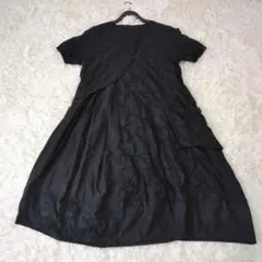アコーレ Le-Fluy レフルイ 変形アシメワンピース 半袖 ブラック M