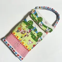 No.1328 ふた付きティッシュケース　布小物　ハニーチューン　ハンドメイド