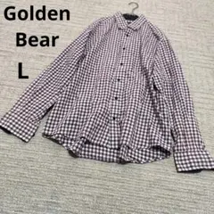 Golden Bear ゴールデンベア コットン100% 長袖チェックシャツ L