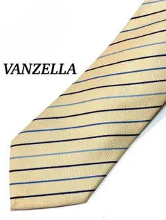 まとめ購入で大幅値引き VANZELLA ベージュ ストライプ ネクタイ