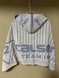 Calsonic フード付きバスタオル/ブルー