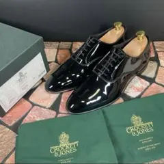 【超美品】【定価11万円】クロケット&ジョーンズ ブラック　エナメル　革靴　27