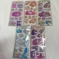 正規品 キラキラウォーターシール5点セット