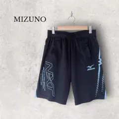ミズノ MIZUNO N-XT ハーフパンツ Mブラック 水色 スポーツウェア