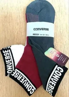3足セット★ CONVERSE☆新品コンバースソックス　23-25 甲メッシュ