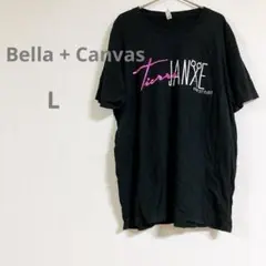 海外古着✨Bella + Canvas【L】プリントロゴ Tシャツ ブラック