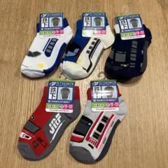新品未使用　キッズ　子供　靴下　ソックス　電車　新幹線　5足セット