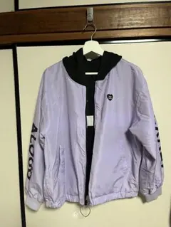 Pink latte ラベンダー&黒ジャケット　ブルゾン　リバーシブルM