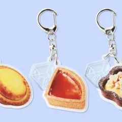ベイクチーズタルト　アクリル　チャーム　チーズケーキ　キーホルダー