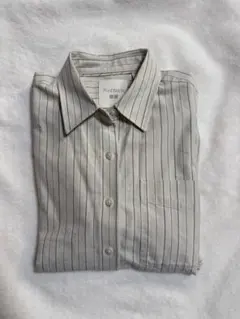 新品UNIQLO オックスフォードシャツ/ストライプ　BEIGE S