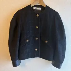 zara ノーカラージャケット