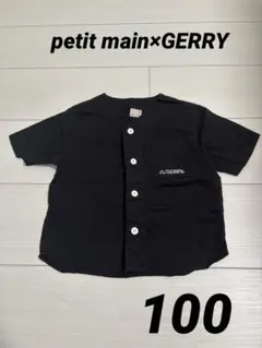 petit main×GERRY 半袖シャツ 100cm 黒