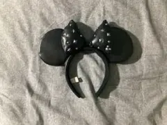 ミニーちゃん レザーカチューシャ スタッズ装飾