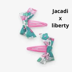 新品　リバティプリント（花柄）ヘアピン　ローズ／マルチカラー 2個セット