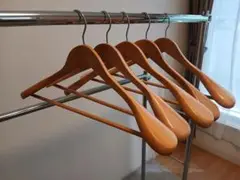 木製　スーツ　ハンガー　5点