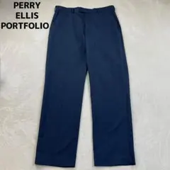 PERRY ELLIS PORTFOLIO 　シャドウチェックスラック　ネイビー