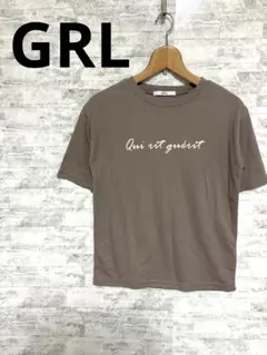 [GRL グレイル ] 半袖 Tシャツ ブラウン サイズM