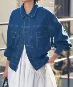 えもん様 美品❤️人気商品❤️BEARDSLEY ビアズリー 袖パフGジャン デニム 2026年最新】BEARDSLEY レディース Gジャン・デニムジャケット