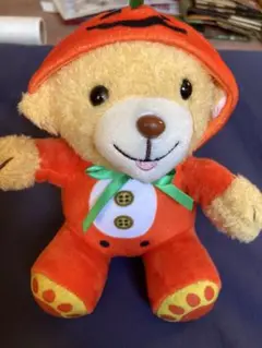 カルディハロウィン風オレンジクマぬいぐるみ 約25cm