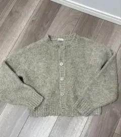 しまむら　ブークレカーディガン　M ベージュ