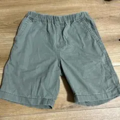 オリーブグリーン ハーフパンツ ゴムウエスト
