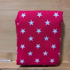 赤　星　綿　生地　オックスフォード　通園グッズ　ハンドメイド