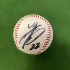 直筆サイン野球ボール 22 千葉ロッテマリーンズ里崎智也➕他１名