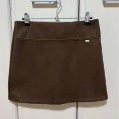 EGGKA ブラウン スエード風 タイトスカート