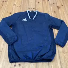adidas ネイビー 中綿ピステ Vネック160