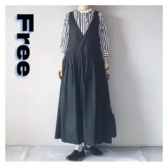 セットアップ　2枚セット　ストライプシャツ　ジャンパスカート ゆったり